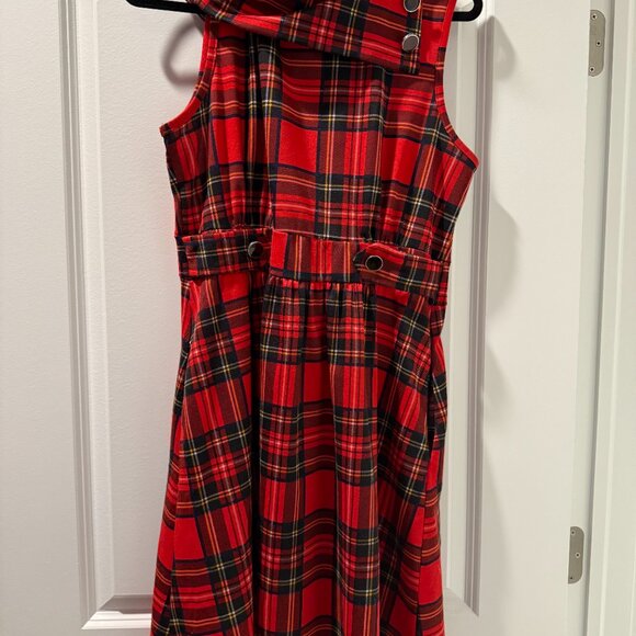 Modcloth Yellow Star Tartan Plaid Dress XL - Picture 2 of 2